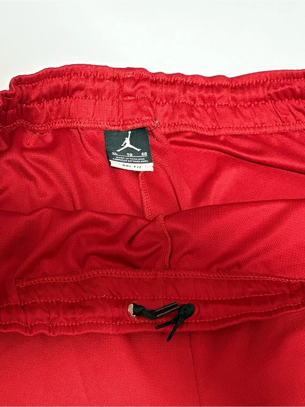 Jordan Red Men’s Athletic Basketball Shorts with White Accents